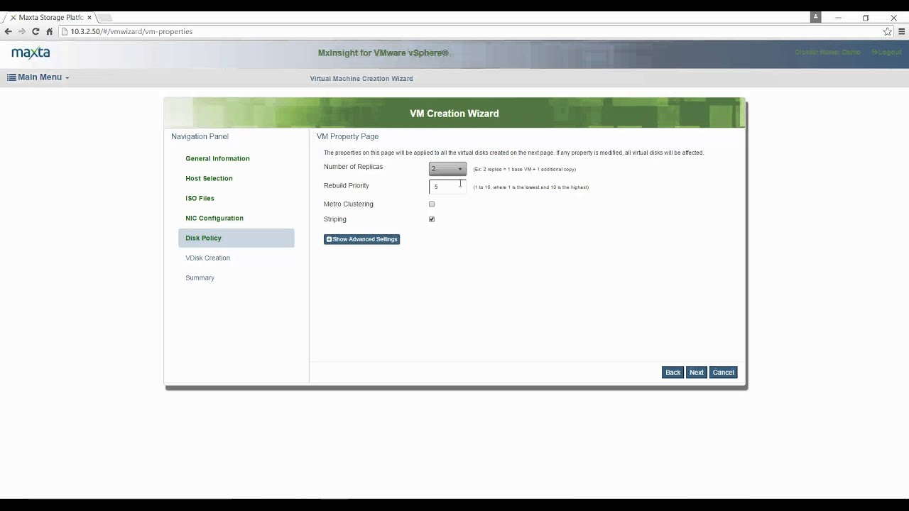 Maxta Hyperconvergence Software: How to Quickly Create a VM