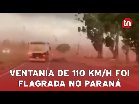 Ventania de 110 km/h assusta motoristas no Paraná
