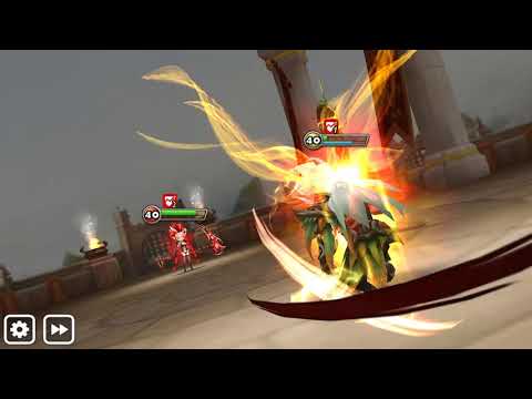 Summoners war : Guild War The power of Raki (Fire Hell Lady) with Creating Ex Water Ifrit (Theomars)