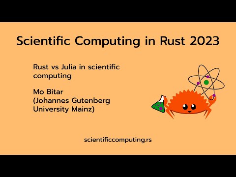 Mo Bitar - Rust vs Julia in scientific computing