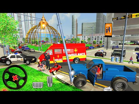 Policeman Ambulance Driver Simulator #5 - Emergency Rescue Truck - Android Gameplay