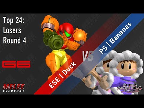 Genesis 6 - ESE | Duck (Samus) vs. PS | Bananas (Ice Climbers) - SSBM - Top 24 - LR4