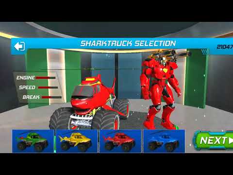 2021 New Game [MONSTER TRUCK ROBOT SHARK GAME ] / Game play  PART-2(Android , ios ) / animation