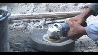 Download lagu How to make a mortar/mortar from river stones using a hand grinder. mp3