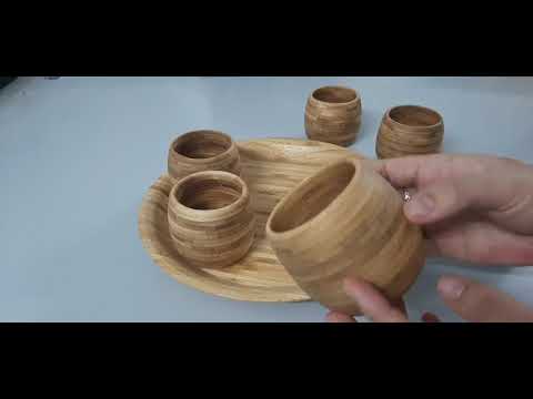 Full set bamboo cups