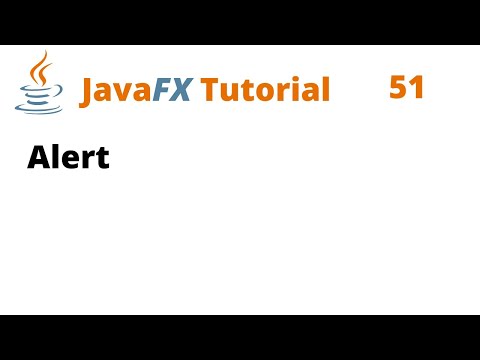 JavaFX Tutorial 51 - Alert