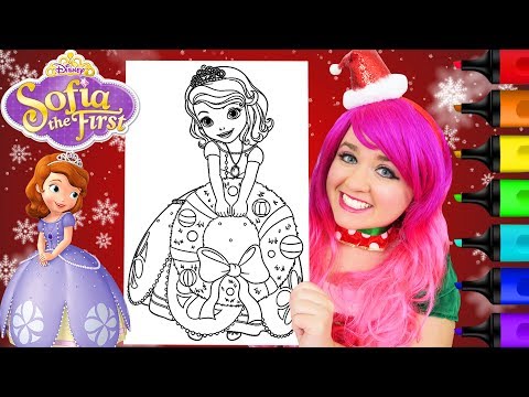 Coloring Christmas Sofia the First Coloring Page Prismacolor Markers | KiMMi THE CLOWN Video