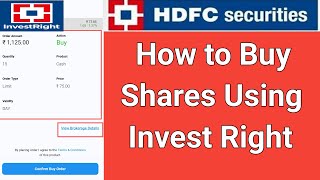 How to buy Shares on hdfc securities invest right App?