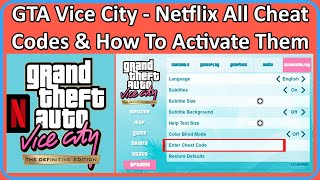 GTA Vice City Netflix All Cheat Codes | How To Activate Cheat Code In GTA Vice City Netflix (2024)