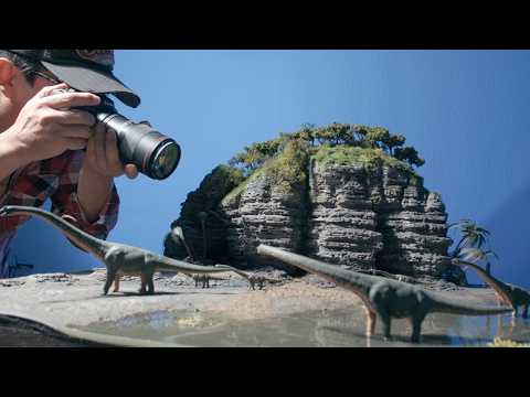 How to make a dinosaur and lakeside cliff rock diorama 1/100 scale