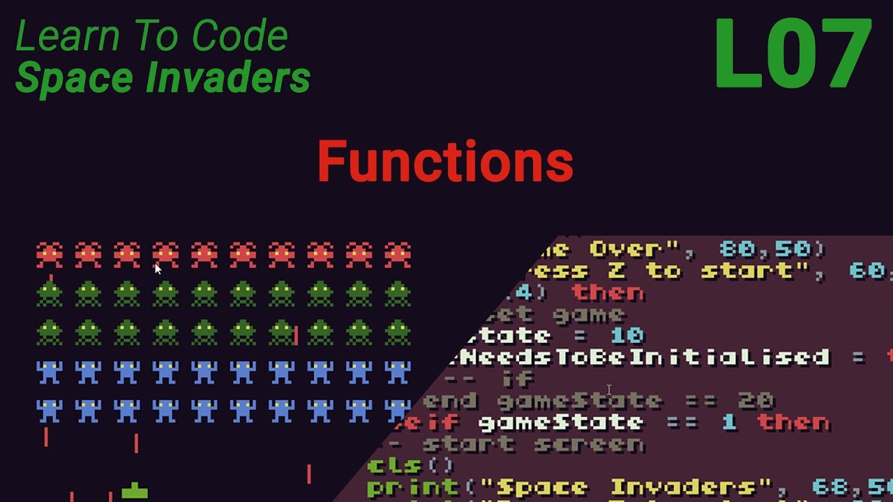 Space Invaders Lesson 7 - Functions