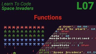 Space Invaders Lesson 7 - Functions