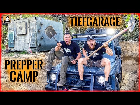 Building an underground garage for the G-Class at Fritz Meinecke's Prepper Camp | Tank Pit | Surv...