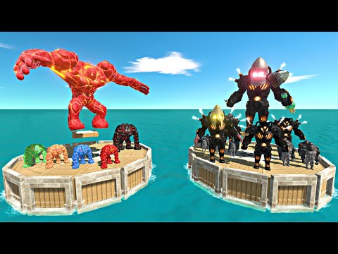 Metal Goro Evolution Coliseum Challenge | Lava Golem Family vs Dark Metal Goro Evolution - ARBS