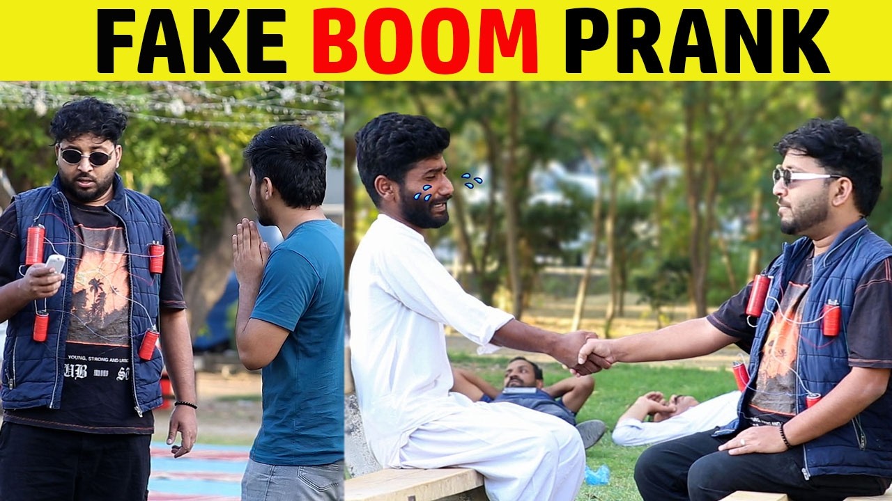 FAKE B-O-O-M PRANK😂 || by @sharikshah  and @decentpranks