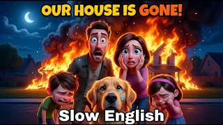 OUR HOUSE BURNED DOWN! 😱🔥 English conversation for Beginners |The Sunny Squad (Full Story)|