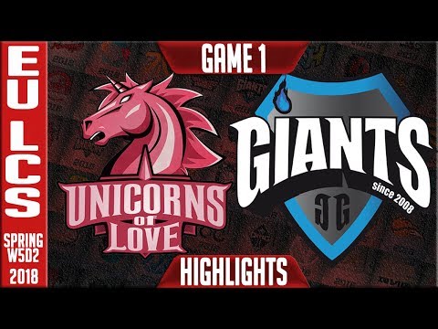 UOL vs GIA Highlights | EU LCS Week 5 Spring 2018 W5D2 | Unicorns of Love vs Giants Highlights