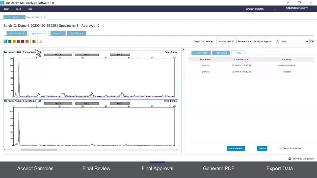 TrueMark MSI Analysis Software - How to Approve Samples and Export Results - Tips and Tricks Video 5