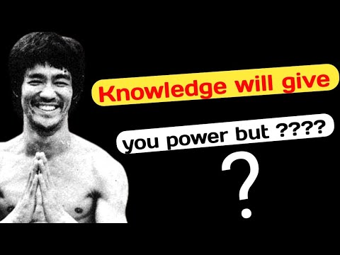 Knowledge will give you power, but..?? || Bruce Lee's Quotes || #quotes
