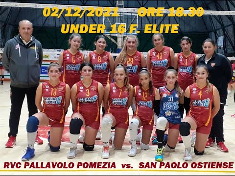 02/12/21 FIPV U16 Elite Ore 18:45 - RVC Pallavolo Pomezia  vs. SanPaoloOstiense