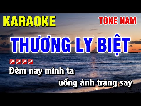 Karaoke Thương Ly Biệt Tone Nam Nhạc Sống | Nguyễn Linh