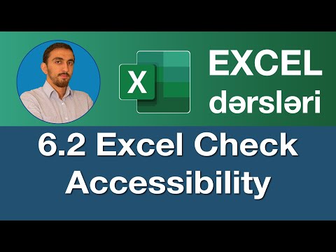 Excel dərsləri - 6.2. Excel Check Accessibility | Excel Review menyusu