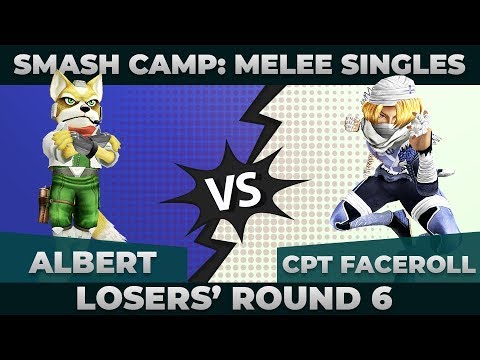 Albert vs Captain Faceroll - Losers' Round 6: Melee Singles Top 48 - Smash Camp 2019 | Fox vs Sheik