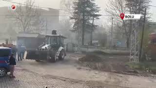 Bolu’da Köylüler Ağır Tonajlı Araçlara Karşı Ayaklandı Köyün Giriş Çıkışında Lastik Yaktılar