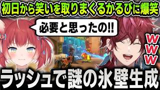 【切り抜き】CRカップスクリム1日目から笑いを取りまくるかるびに爆笑するローレンたち【にじさんじ / OW / naohiro21 / 紫宮るな / 紡木こかげ】