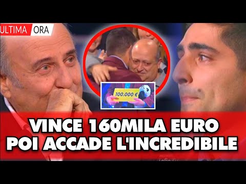 Tears at Wheel of Fortune, Gerry Scotti in shock: he wins €160,000, then...