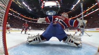 Dustin Tokarski dives for an incredible stick save
