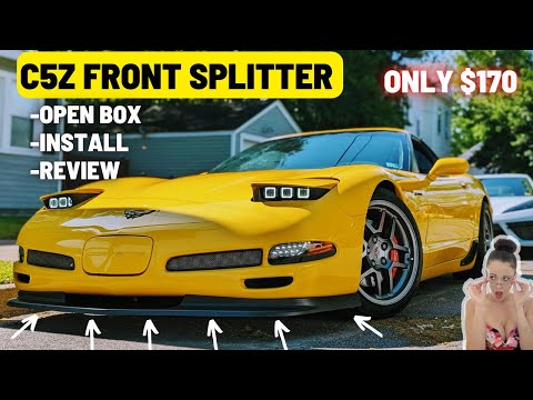 C5 CORVETTE FRONT SPLITTER OPEN BOX | INSTALL | REVIEW | NO OVER-HEATING | ONLY $170