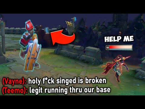 Watch This Proxy Singed Destroy Silver Elo 🤣😂... | Rank 1 Singed World Gameplay