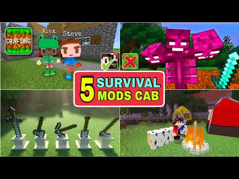 Top 5 Best Survival Mods For Crafting And Building | Crafting And Building Mods | Without Zarchiver