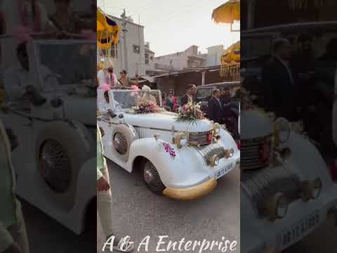 White classic vintage car rental service