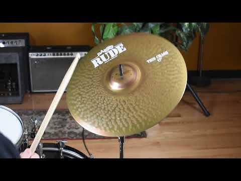 17" Paiste RUDE Thin Crash Cymbal 1296g *Video* image 7