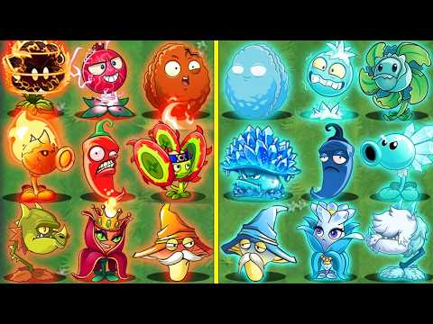 All Plants Team WATER - ICE vs FIRE Battlez - Who Will Win? - PvZ 2 Plant vs Plant