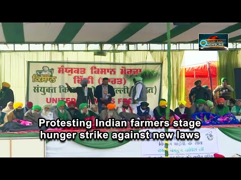 Protesting Indian farmers stage hunger strike against new laws