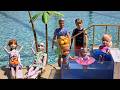 Pool Day Elsa Anna Toddlers Floaties Water Fun Barbie Dolls