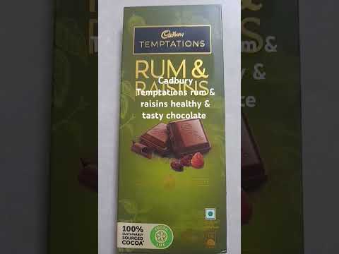 Cadbury Temptation Rum & raisins healthy & tasty chocolate #youtubeshort#chocolate#youtube