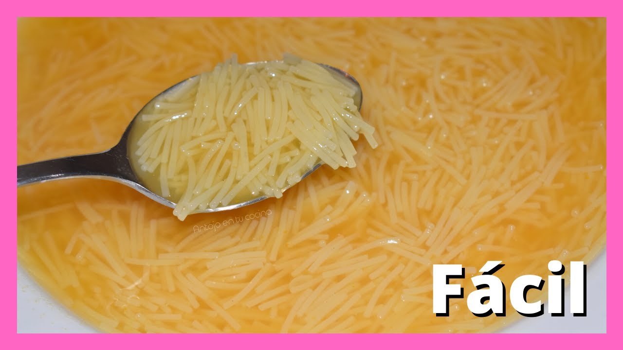 SOPA DE FIDEOS con CALDO de Pollo y Verduras CASERO 🥣 receta de la abuela