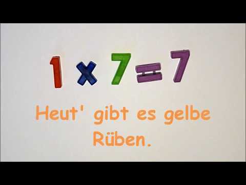Das 7er-Reihe Lied; 1x7=7; Siebener-Einmaleins gesungen mit eigenartigen Reimen