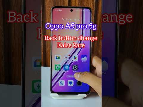 oppo A5 pro 5g me back change kaise / back button change setting #oppo