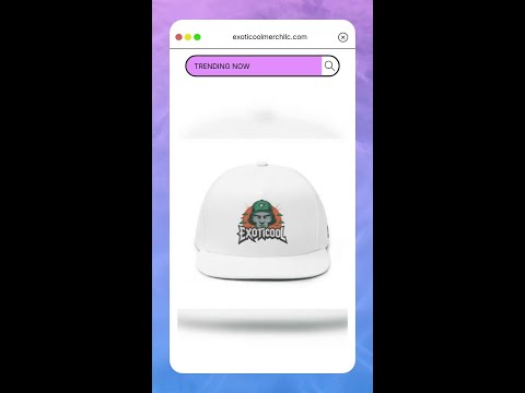 Flat Bill Cap - Alien Soldier Exoticool Brand Logo 66 Embroidered Hat