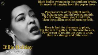 Billie Holiday - Strange fruit (lyric video) [HQ]