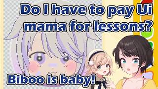 Subaru calls Bijou a baby while making her character, considers calling Ui mama for lessons