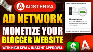 Adsterra Ad Network | Monetize Your Blogger Website With Adsterra