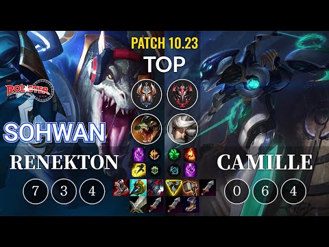 KT SoHwan Renekton vs Camille Top - KR Patch 10.23