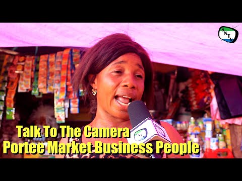 Talk To The Camera - Portee Market Business People - Sierra Leone