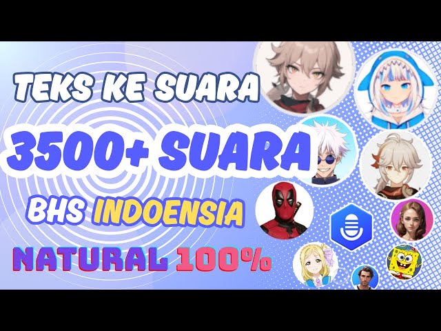 Text to Speech Indonesia Terbaik! 3500+ Suara Natural 100% Mirip Manusia!
